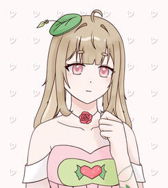 Bust + pattern bg